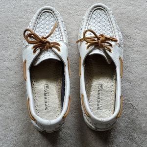 Sperry Top-Siders, white, size 7.5 M